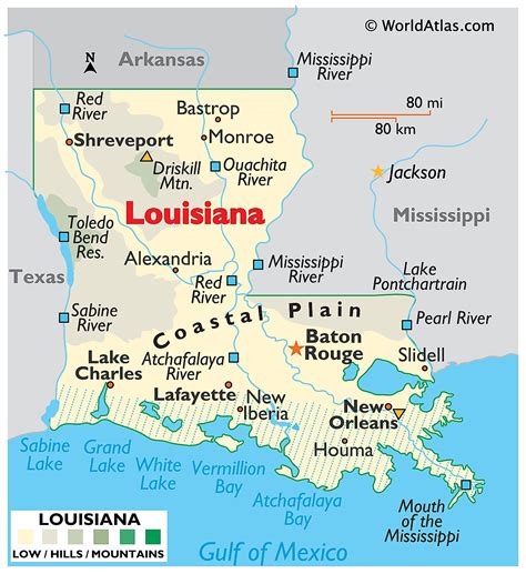 louisn|louisiana map with cities.